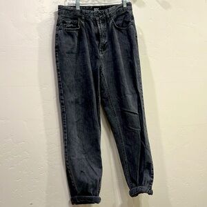BDG Vintage Wash Black Mom Style High Waist Women's Cotton Denim Jeans 27